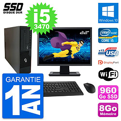 PC Fujitsu E910 DT Ecran 22" Intel i5-3470 RAM 8Go SSD 960Go Windows 10 Wifi · Occasion 