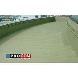 PRO COM Peinture, résine d'étanchéité imperméabilisation terrasse circulable, balcon, sols extérieurs, béton, plusieurs coloris PROCOM-10 x 10L-Vert clair (RAL 6021) pas cher