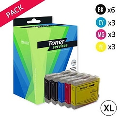 TONER SERVICES Compatible Brother LC985VALBP Pack 15 cartouches Noir/couleurs (Terre) 