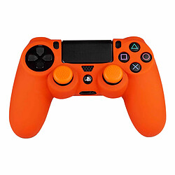 Blade PlayStation 4 - Peau de contrôleur de silicone, y compris les poignées de pouces - orange