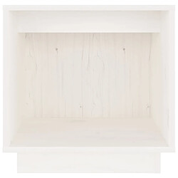 Avis vidaXL Table de chevet Blanc 40x30x40 cm Bois de pin solide