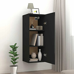 Avis Maison Chic Armoire murale suspendue,Meuble de Rangement pour salon,cuisine Noir 34,5x34x90 cm Bois d'ingénierie -MN91970