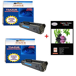 T3AZUR – Lot 2 Toner compatible Brother HL1850 / HL1870 / HL5030+ Pack 20 papiers photos A6 230gr 