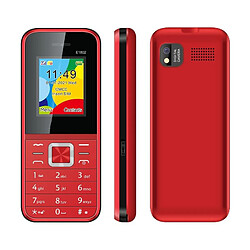 Yonis Téléphone Portable 1.77 Pouces 1800mAh Dual SIM Téléphone Portable 1.77 Pouces 1800mAh Bluetooth FM MP3 MP4 Dual SIM Noir Rouge YONIS