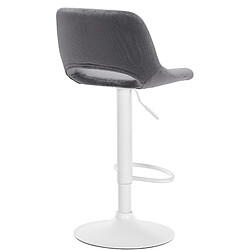 Acheter Decoshop26 Tabourets de bar chaises haute x2 avec repose-pieds en velours gris foncé piètement métallique blanc 10_0004091