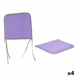 Gift Decor Coussin de chaise Lila 38 x 2,5 x 38 cm (4 Unités) 