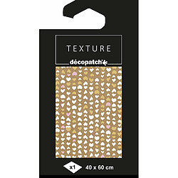 Decopatch TD787C Feuille de papier avec c?urs pliés 40 x 60 cm Motif texturé idéal pour vos dossiers en papier Multicolore