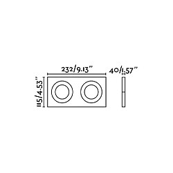 Faro Barcelona Downlight encastré noir inclinable 2x GU10