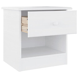 Avis vidaXL Table de chevet ALTA blanc 41x35x41 cm bois de pin massif