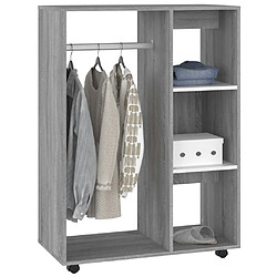 Avis vidaXL Garde-robe Sonoma gris 80x40x110 cm Bois d'ingénierie