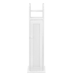 Helloshop26 Meuble de salle de bain armoire rangement MDF laqué 78 cm blanc 03_0002855