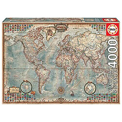 Educa Borras Puzzle 4 000 piAces - La carte du monde 