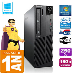 PC Lenovo M92p SFF Intel G630 Ram 16Go Disque 250 Go Graveur DVD Wifi W7 · Occasion 