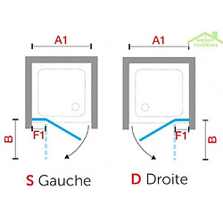 Acheter Porte de douche battante avec 1 fixe en alignement NOVELLINI GALA 1B - H 200cm