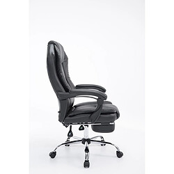 Avis Decoshop26 Fauteuil de bureau ergonomique en synthétique noir avec repose-pieds et accoudoirs BUR10375