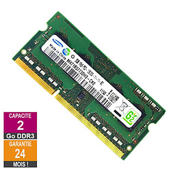 Barrette Mémoire 2Go RAM DDR3 Samsung M471B5773DH0-CK0 SO-DIMM PC3-12800S · Reconditionné PC3-12800 - 1600MHz