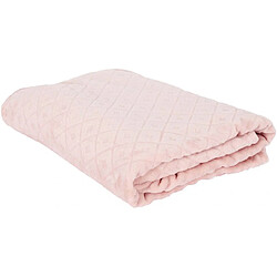 The Home Deco Factory Plaid embossé en polyester 140 x 200 cm rose.