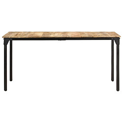 vidaXL Table de salle à manger 160x80x76 cm Bois de manguier brut