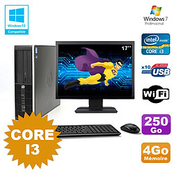 Lot PC HP Compaq 6200 Pro SFF Core i3 3.1GHz 4Go 250Go DVD WIFI W7 + Ecran 17 · Occasion 