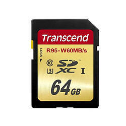 Carte Mémoire SDXC Transcend 64Go - UHS-I U3