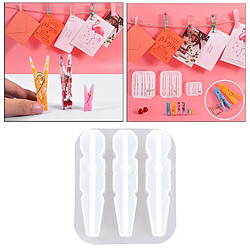 Acheter Clip Silicone Résine Moules Bricolage Vêtements Broche Moulage Moule Pince à Linge 7.3x8.3x1.5 CM