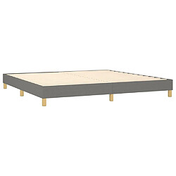 Acheter vidaXL Sommier à lattes de lit et matelas et LED Gris foncé 200x200 cm