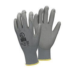 ECD Germany 480 Paires de Gants de Travail en PU - Taille 8-M - Couleur Gris - Élastique - Protection Usages Multiples - pour Mécanicien Constructeurs Travail de Jardin Bricolage Activités Montage 