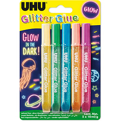 UHU Colle à paillettes Glitter Glue 'GLOW IN THE DARK' ()