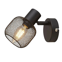 Searchlight Applique murale Cage Spotlight, noir Matériau : Acier douxColoris : Sable NoirColoris de l'abat jour : Noir sabléNombre d'ampoules : 1Type d'ampoule : E14Puissance max par ampoule (W) : 40Ampoules incluses : Non