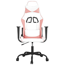 Avis Maison Chic Chaise Gaming | Chaise de jeu Ergonomique | Chaises de Bureau Blanc et rose Similicuir -GKD83721