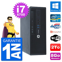 PC HP ProDesk 400 G3 SFF Intel i7-6700 RAM 8Go Disque Dur 2To Windows 10 Wifi · Occasion 