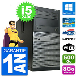 PC Tour Dell OptiPlex 390 MT i5-2400 RAM 8Go Disque 500Go HDMI Windows 10 Wifi · Occasion 