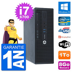 PC HP ProDesk 400 G3 SFF Intel i7-6700 RAM 8Go Disque Dur 1To Windows 10 Wifi - Occasion