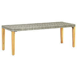 Maison Chic Banc de jardin | Banquette de jardin | Chaise Relax 80 cm Résine tressée Gris -MN98043