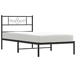 Avis Maison Chic Lit adulte - Cadre de lit métal avec tête de lit,Structure du lit Contemporain pour chambre noir 100x190 cm -MN13518