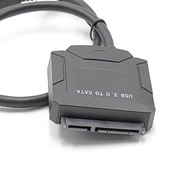 vhbw SATA III vers USB 3.0 Câble de raccordement pour disque dur 2'5"", 3'5"" HDD, SSD Plug & Play noir