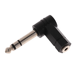 6.35mm Mâle Prise à 3.5mm Femelle Jack Micro Casque Audio Coudes Connecteur