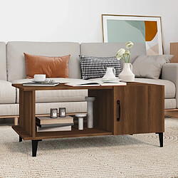 Maison Chic Table basse,Table Console Table d'appoint, Table pour salon Chêne marron 90x50x40 cm Bois d'ingénierie -MN70359