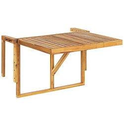 Beliani Table de jardin 60 x 40 cm Bois Bois clair UDINE