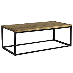 Ds Meubles Table basse Icub U 60x120cm 18mm Noir Table basse Icub U 60x120x42cm. 18mm. Noir. Bois effect vintage