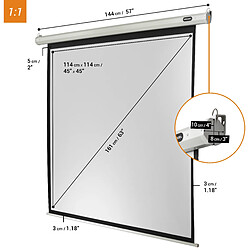 Ecran de projection celexon Economy Motorisé 120 x 120 cm