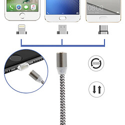 Avis Avizar Câble USB vers iPhone iPad iPod/USB-C/Micro-USB Magnétique Charge Synchro Argent