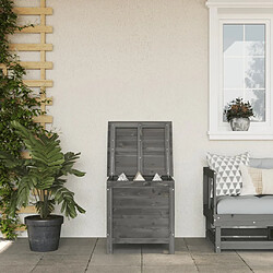 vidaXL Boîte de rangement de jardin anthracite bois massif de sapin 