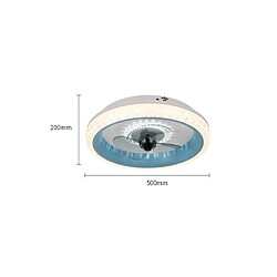 Acheter Universal Lampe de ventilateur de plafond intelligente de 50cm Conversion de fréquence tricolore 220V Salle à manger 80W Lampe de ventilateur de plafond LED ultra-mince Invisible Chambre d'enfants avec ventilateur bleu clair