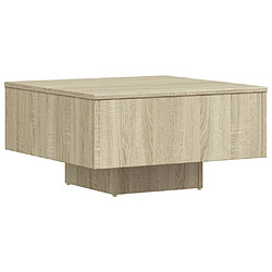 vidaXL Table basse chêne sonoma 60x60x31,5 cm bois d'ingénierie