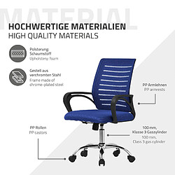 Acheter ML-Design Chaise de bureau gaming ergonomique bleu pivotant 360° dossier maille respirante