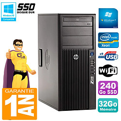 PC HP WorkStation Z210 Tour Xeon E3-1240 RAM 32Go SSD 240Go Graveur DVD Wifi W7 - Occasion