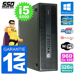 PC HP ProDesk 600 G2 SFF Intel Core i5-6500 RAM 32Go SSD 960Go Windows 10 Wifi · Occasion 