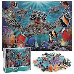 Universal Copoz Puzzles pour adultes, 1000 pièces Turtle Jigsaw défi P 