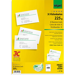 sigel Cartes de visite, 85 x 55 mm, 225 g/m2, extra blanc ()